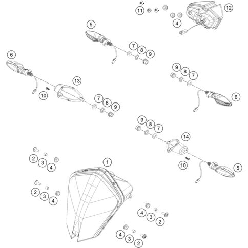 Rücklicht von KTM - 63514040000 - ktm-shop24.de - KTM-Shop24.de 
