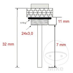 709.11.19 JMP Öl Temperatur Messuhr M24 3,0 mm...