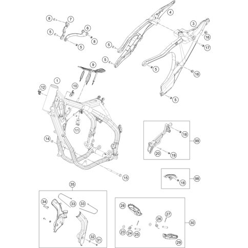 Motorstrebe links