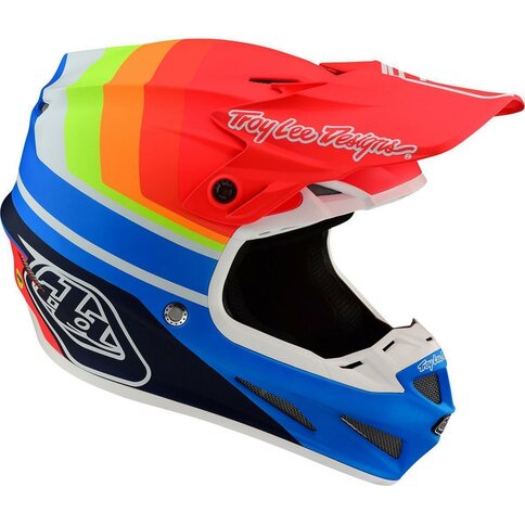 Troy Lee Designs Helm SE4 Composite Mirage Blue/Red XL