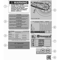 Aufkleber techn. Information 701Vitpilen