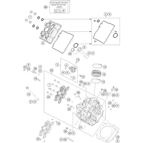 Zylinderkopf vorne von KTM - 6173622000024 - ktm-shop24.de - KTM 