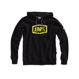 100% Zip-Hoody Syndicate Schwarz/Lime