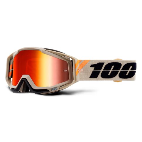 100% Brille Racecraft Baige/Orange - Red Mirror