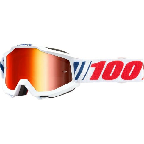 100% Brille Accuri Kids Weiß - Red Mirror