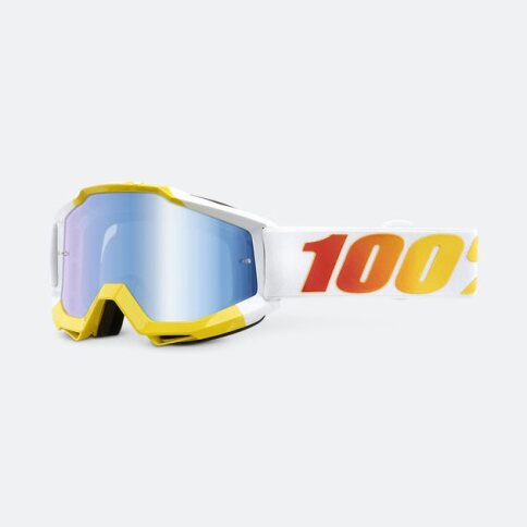 100% Brille Accuri Astra Weiß Gelb - Blue Mirror