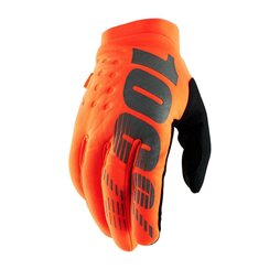 100% Handschuhe Brisker Neoprene neonorange/schwarz