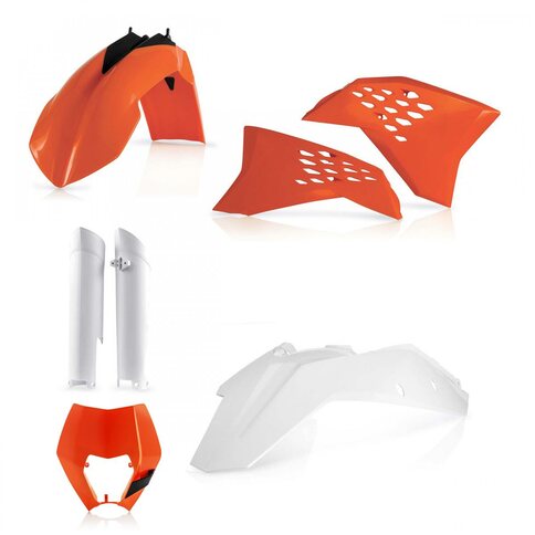 Acerbis Plastik Kit Komplett für KTM EXC 08-11 Orange Weiß