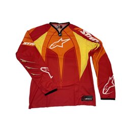 Alpinestars Jersey Techstar Orange Rot Gelb L