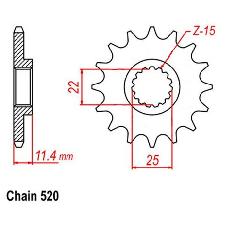 Ritzel 15Z Husqvarna Enduro 701 Norden 901 SM 701 Svartpilen Vitpilen 701 KTM Adventure 640 GasGas ES 700 SM 700