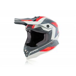 Acerbis Helm Kinder Impact Steel Grau Rot