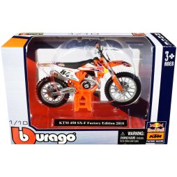 Burago Model Motorrad 1:18 KTM 450 SX-F Factory Edition 2018